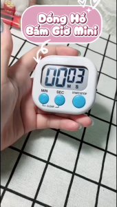 Đồng Hồ Bấm Giờ Điện Tử Mini Màn Hình LCD Tiện Lợi