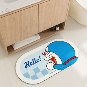 Dajiang IP Collaborative Bathroom Mat Anti-Slip Water Absorbent Toilet Entrance Rug Modern Simple Style Home Carpet