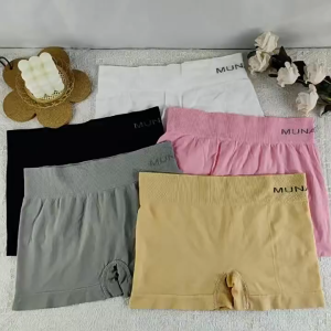 YIFAFA 4Pcs Athletic Short Shaping Stretch Womens Panty Seamless Plus Size Cotton Underwear High Waist Cycling Boxer Shorts Basic Minimalist Womenswear Boyleg Innerwear Underpants