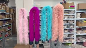 2Meters Green Ostrich Feather Boa Thick Plumes 20Ply 10Ply 8Ply 6Ply 3Ply Ostrich Feather Trim Shawl Scarf Costume Accessories