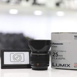 เลนส์ Panasonic 25mm f1.4 สภาพใหม่ การทำงานเต็ม ระบบ เลนส์หน้าชัดหลังเบลอ