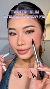 FOCALLURE TwinTip Slim Eyeliner Brow Pen Ultra Fine 2-in-1 Waterproof Smooth Multi Use