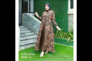 Batik Couple Pasangan Keluarga Hitam Putih Seragam Kondangan Modern Ayah Anak Laki Istri Kipas Coklat