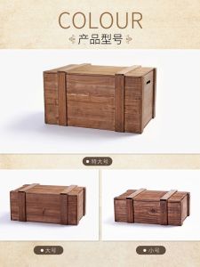 Retro Wooden Box Display Decorative Props Real Wood Storage Box with Lid for Home Organization And Storage in Various Spaces
