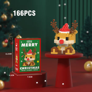 CONUSEA | Christmas Building Block Series Santa Claus Reindeer Puzzle Assembling Bricks Table Decoration Childrens Toys for Kid XMAS Gift