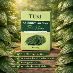 Xà bông trầu không - Giảm hôi nách mồ hôi cơ thể an toàn cho trẻ trên 6 tuổi. Tặng túi lưới đựng tạo bọt khi mua 2 sản phẩm.