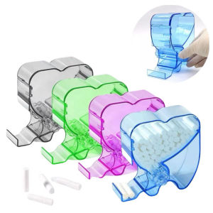 Dental Cotton Roll Dispenser Holder Rotary Type Heart-Shape Cotton Roll Storage Box Organizer Dentist Clinic Supplies Lab Tools