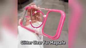 Luxury Glitter Clear For Magsafe Wireless Charge Case for iPhone 17 16 15 14 Plus 13 12 Pro Max Plus Air Shockproof TPU Cover