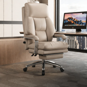 SHULANXIONGDI | Comfortable Long-Sitting Ergonomic Reclining Leather Office Chair
