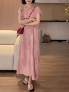 MANMI | Trendy Simple Korean Style Youthful Elegant Long Dress