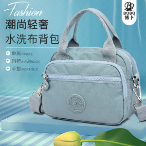 Bobo Bag Womens New Arrival Canvas Shoulder Bag Large Capacity Multi-Layer Pocket Oxford Cloth Portable Waterproof Crossbody Womens Bag