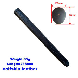 PGM | Genuine Leather Midsize Golf Putter Grip Handmade Soft Comfort Calfskin Golf Club Grip Replacement for Men Women