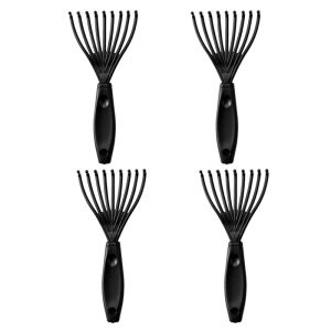 1-6pcs Hair Brush Cleaning Tools with Black Bristles - Portable Comb Cleaner and Hair Removal Claws