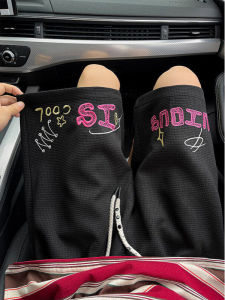 Quần Short Nam Dáng Rộng in Họa Tiết Phong Cách Đường Phố Mỹ Mùa Hè Quần Short Bóng Rổ Thể Thao Năm Nút Cạp Chun