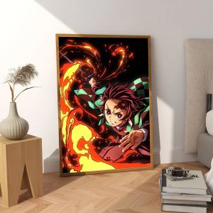 Bandai | Pintura de Diamantes con Personajes Animales Mosaico de Diamantes de Demon Slayer Arte Hecho a Mano Regalo Creativo Exquisito