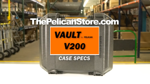 PELICAN - V200 VAULT MEDIUM PISTOL CASE WITH FOAM (3 YEARS WARRANTY)