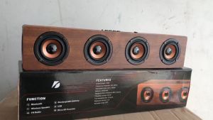 Wireless Dark Wood Speaker with High Sound Quality & Durable Design - KTS-1108" (ลำโพงบลูทูธไร้สาย เสียงทุ้มเบสหนักแน่น)