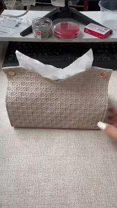 kotak tisu rotan kotak tisu estetik Tempat tisu Penampilan simple dan elegan kotak tisu multifungsi