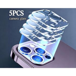 5PCS Camera Lens Protector for iPhone 11-17 Pro Max HD Clear Camera Lens Glass Cover Film Accessories