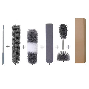 2024 Telescopic Cleaning Duster Brush Extended Long Crevice Spider Web Microfiber Brushes Bendable Household Dust Clean Remover