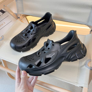 EVA One-Piece Mens Summer 2025 Outdoor Casual Anti-Slip Water Shoes Breathable Slip-On Sandals Trendy Hole Hole Slippers