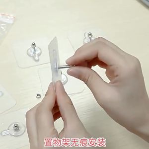 20pcs PVC Strong Screw Hook Hanger Adhesive Nails Wall Poster Seamless Wall Hook Waterproof Durable Transparent Kitchen Bathroom