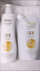 Moist New Niacinamide Body Lotion | 8X Brightening Ingredients Triple Nourish Smooth Rough Skin For Glowing Even Tone M754