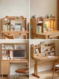 WEISHA | Natural Solid Wood Bookshelf Storage