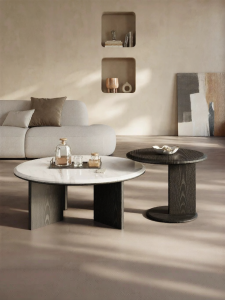 Luxury Stone Modern Minimalist Round Coffee Table