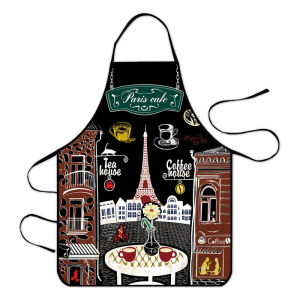 French Style Casual Breathable Appliance Apron Restaurant Kitchen Work Uniform Dirt Resistant Simple Leisure No Sleeve Apron