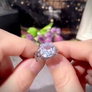 Huitan Creative Hollow Design Gorgeous Cubic Zirconia Rings for Women Rose Gold Color/Silver Color Wedding Party Trendy Jewelry