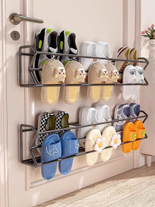 Wall-Mounted Shoe Organizer for Door Bathroom