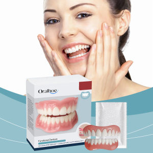 Temporary Denture Reliner Kit Cover Missing Broken Teeth Upper and Lower Dental Veneers Enhance Aesthetics Fake Tooth Oral Care