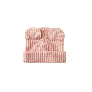 Cute Knitted Hat with 3D Ear Design for Babies And Toddlers Autumn Winter Fashionable Cotton Blend Yarn Cap Childrens Fun