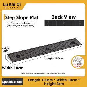 LUKAIQI | Solid Rubber Slope Pad for Stairs Threshold and Curbs