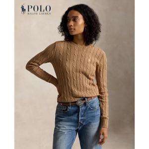 Polo Ralph Lauren Women Cable-Knit Cotton Crewneck Sweater