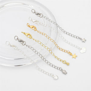 1/5pcs 75mm Metal Extension Extended Tail Chains with Lobster Clasps Connector DIY Bracelet Necklaces Jewelry Making Findings