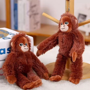 Cute Gorilla Plush Pendant Stuffed Monkey Doll Keychain Plush Animal Backpack Pendant Decor Car Keyring Gifts
