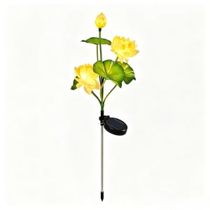 Solar LED Three Head Lotus Lantern Courtyard Lawn Terrace Park Square Landscape Decoration Outdoor Garden Floor Plug in Light