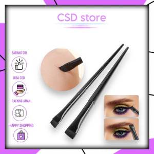 kuas konektor alis kuas eyeliner Ultra Thin Precision Firming Knife Edge Fine Eyeliner Brush Eyebrow Brush
