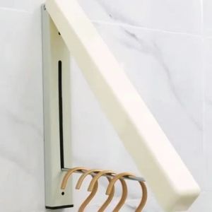 Gantungan Baju Indoor Lipat Hanger Tempel Dinding