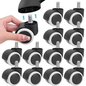 ล้อ2นิ้วล้ออุปกรณ์ข้อต่อแบบหมุนอเนกประสงค์สำหรับเล่นเกมเก้าอี้สำนักงานล้อเลื่อนล้อเลื่อนเฟอร์นิเจอร์ล้อยางหมุนได้