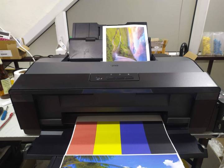 Epson L1300 เครื่องปริ้นเตอร์มือสองพร้อมใช้งาน ขนาด A3 สีออกครบ 100%
