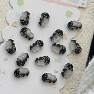 30pcs Black Cat Creative Kitty Button Cute Fashionable Tabby Cat Button
