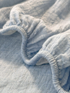 Suxuan | Spring Summer Ash Blue Cotton 3 Layers Mattress Protector