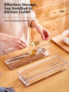YYIEDERNG | Dustproof Cutlery Storage Box With Lid