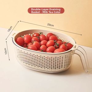 SENGAOPAI | Dual-layer Multi-function Vegetable and Fruit Washing Basket