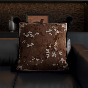 DOUJIAO | Luxurious Vintage Red Orange Throw Pillows & Cushion Covers