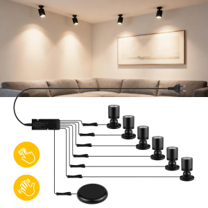 Touch Dimmable LED Spotlight 12V 3W Wall Ceiling Lamp for Wine Artwork Storage Display Cabinet Lighting 1-10pcs Mini Spot Light