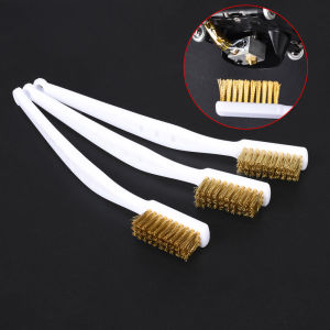 Combo 10 Bàn Chải Sợi Đồng Cán Nhựa Chà Cọ Bề Mặt Kim Loại Vệ Sinh Máy Móc Bảng Mạch Điện Tử